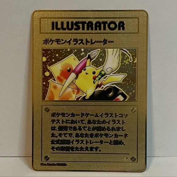 Pokemon Illustrator Japanese gold plated card - Picture 1 of 3